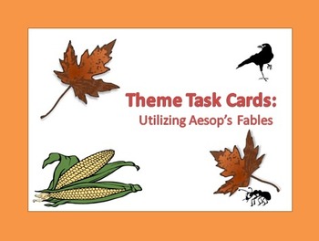 Preview of Common Core Activity:  Theme Task Cards:  Using Aesop's Fables
