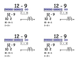 Common Core Addition Flashcards - subtracting nine