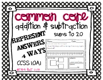 Preview of Common Core Addition & Subtraction Word Problems Sums to 20 1.OA.1