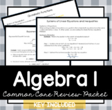 Common Core Algebra 1 Regents Review Packet