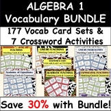 Common Core Algebra 1 VOCABULARY ACTIVITIES - BUNDLE PRICE!