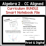 Common Core Algebra 2 Full Year Bundle (Editable Smart Notebook)