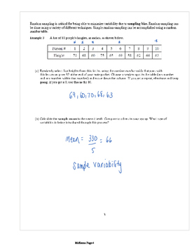 variability and sampling common core algebra 2 homework answers