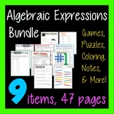 Algebraic Expressions 9-in-1 Bundle