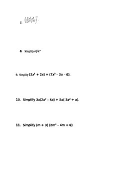 introduction to polynomials common core algebra 1 homework