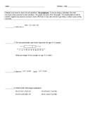15 Common Core Algebra 1 Weekly Review Assignments