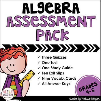 Preview of Algebra Assessment Pack - Order of Operations & Writing expressions