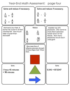 Final evaluation fourth grade worksheet