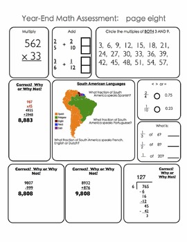 Final evaluation fourth grade worksheet