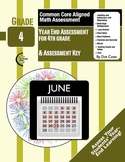 Common Core Aligned 8-Page End of Year Math Assessment for