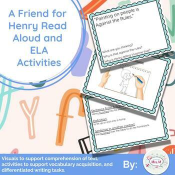 Preview of Common Core Aligned A Friend for Henry Read Aloud ELA Activities