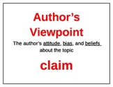 Common Core Aligned Author's Viewpoint Visuals