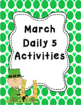 Preview of Common Core Aligned Daily 5 March Activities and Word Work