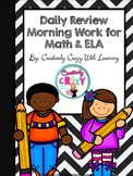 Daily Review Packet, ( ELA and Math) Morning Bell Ringers 