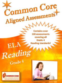 Preview of Common Core Aligned ELA Reading Assessment Bank Grade 4