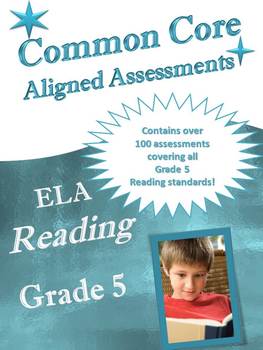 Preview of Common Core Aligned ELA Reading Assessment Bank Grade 5
