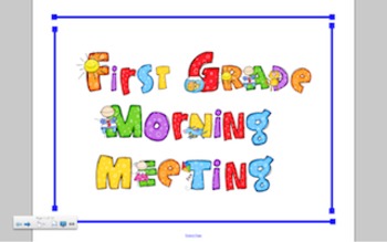 Preview of Common Core Aligned First Grade Morning Meeting Board, Smartboard