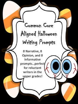 Preview of Common Core Aligned Halloween Writing Prompts