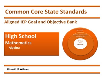 Preview of Common Core Aligned High School Mathematics IEP Bank - Grades 9-12