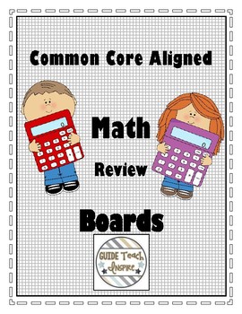 Preview of Grade 3 Common Core Aligned Math Review Boards for Math Focus Wall