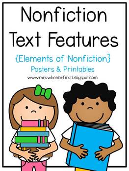 First Grade Text Features: Nonfiction Notebook by Mrs Wheeler | TpT