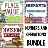 Numbers and Operations LESSONS Bundle - 4th Grade