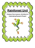 Common Core Aligned Rainforest Lessons & Research Project