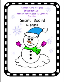 Preview of Common Core Aligned Winter Math Centers & Mini Lessons for the Smart Board