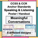 Common Core Poster Speaking & Listening - Meaningful Conve