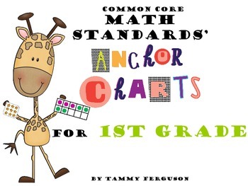 Preview of Common Core Anchor Charts for 1st Grade Math Standards