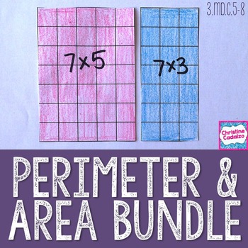 Preview of Area and Perimeter Lessons and Activities Bundle