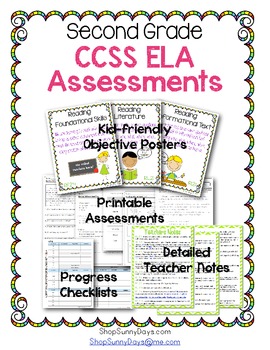 Preview of Common Core Assessment Pack - ELA Grade 2