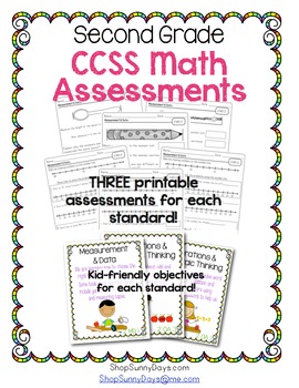 Preview of Common Core Assessment Pack-Math Grade 2