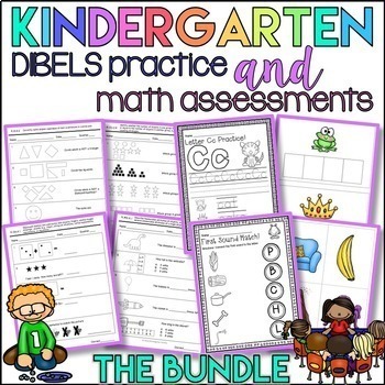 Preview of Kindergarten DIBELS and Math Assessments (the bundle)