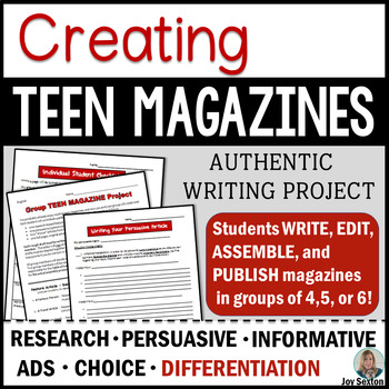 Preview of Authentic Writing Project: Creating Teen Magazines (Standards-Aligned)