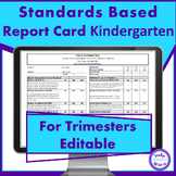 Standards Based Report Card Kindergarten for Trimesters Co