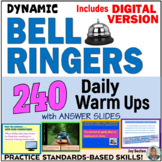 ELA Bell Ringers - 240 Daily Warm Ups - Distance Learning Digital Included