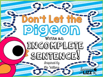 Preview of Complete Sentences with Pigeon