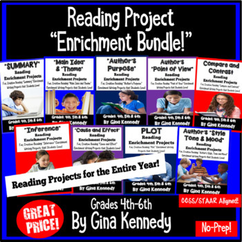 Preview of Reading Projects, Enrichment for the Entire Year! BUNDLE!