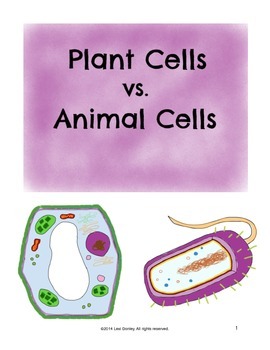 Preview of Common Core Cells: Plant vs Animal Cells Unit Plan