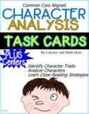 Character Analysis & Traits Task Cards Games