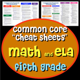 Common Core "Cheat Sheets" - ELA & Math - Fifth Grade