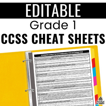 Preview of Common Core Cheat Sheets - Grade 1