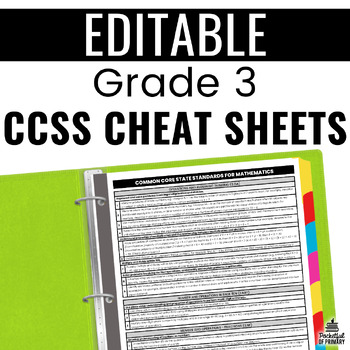 Preview of Common Core Cheat Sheets - Grade 3