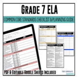 Grade 7 ELA Common Core Checklist | DIGITAL