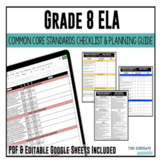 Grade 8 ELA Common Core Checklist | DIGITAL