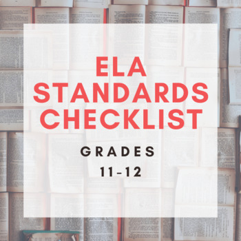 Preview of Common Core Checklist ELA Grades 11 and 12