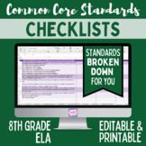 Common Core Checklist - Eighth Grade ELA