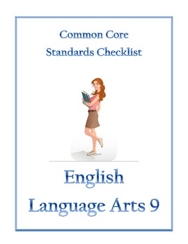 Preview of Common Core Checklist English Language Arts 9 (and 10)