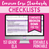 Common Core Checklist - First Grade ELA